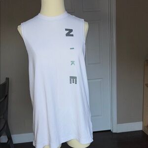 Nike White Sleeveless Tank Top